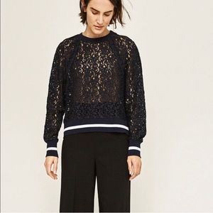 Black lace sweater ZARA